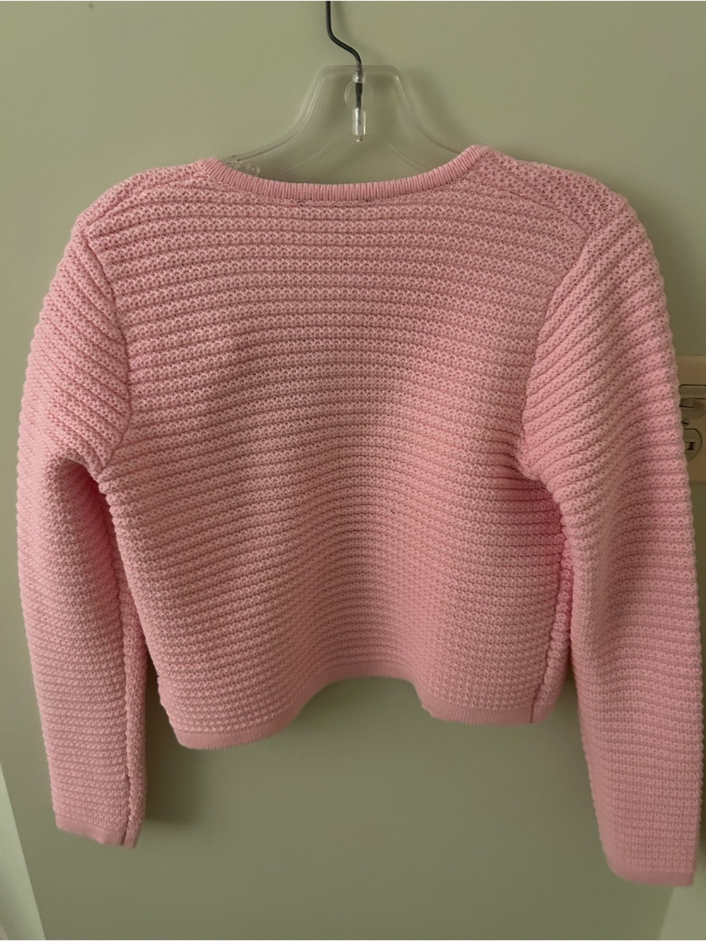 Lulu's Pink Knit Cardigan Sweater w/ gold buttons - Picture 2 of 5